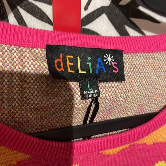 Delias x Dolls Kill Wish You Were Here crop sweater L size - Picture 2 of 7